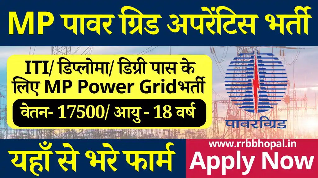 ITI पास के लिए MP Power Grid Apprentice Vacancy 2024:वेतन 17500, देखे पूर्ण जानकारी MP पावर ग्रिड अपरेंटिस भर्ती 2024