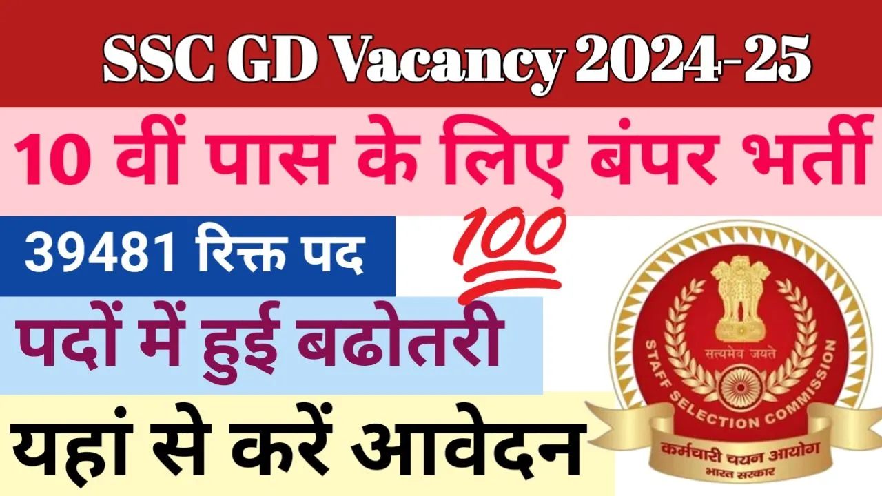 SSC GD Vacancy 2024-25