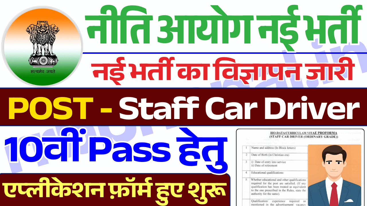 NITI Aayog Vacancy 2025, नीति आयोग भर्ती 2025