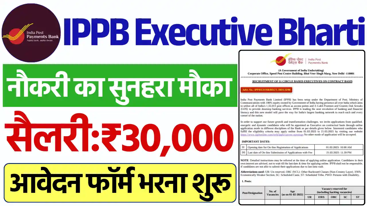 IPPB Executive Bharti 2025,